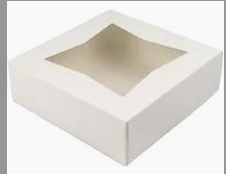 10x10x 2 1/2 Cake box w/window