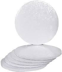 Tambor redondo para pastel blanco de 12 pulgadas y 1/2 pulgada
