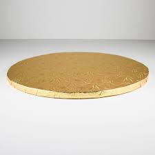 Tambor redondo para pastel de 16" 1/2-Dorado
