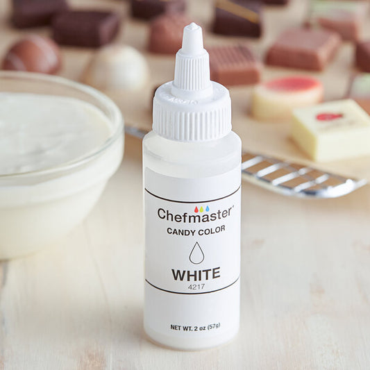 Colorante de caramelo blanco Chefmaster, 2 oz.