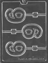 Number 6 Lollipop Mold 10 x 8 x 0.5 inches