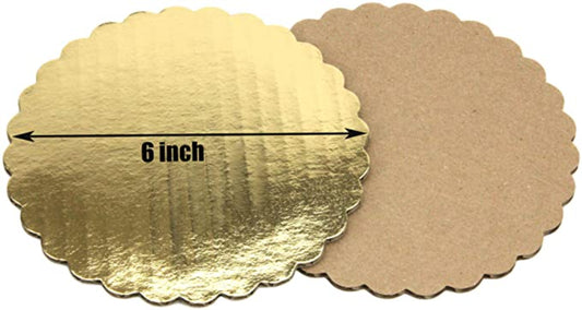 Base para pastel redonda dorada de 6"