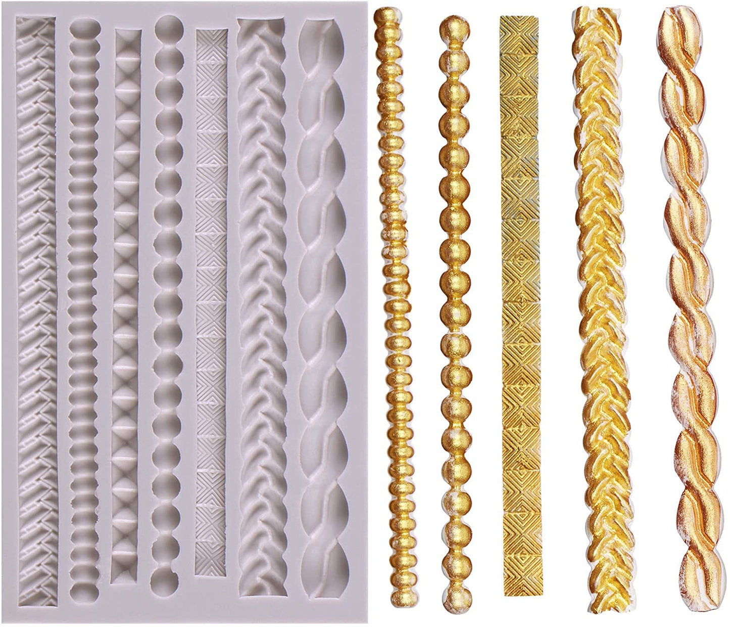 Molde de fondant con encaje de pergamino