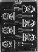 Molde para piruletas de chocolate con forma de máquina de chicles