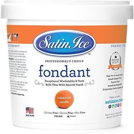 Fondant de hielo satinado - Naranja 2 libras