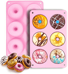 Donut Mold-pink 6 cavity