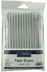 Celebakes Cakepop Straws- Silver