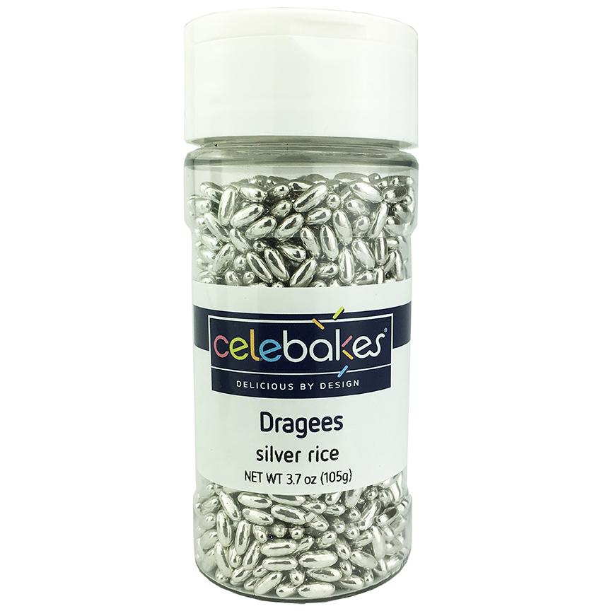 Celebakes Silver Rice Dragees 3.7oz