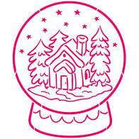 Cookie Countess Stencil- Snow globe