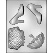 Molde de chocolate 3D para accesorios de mujer