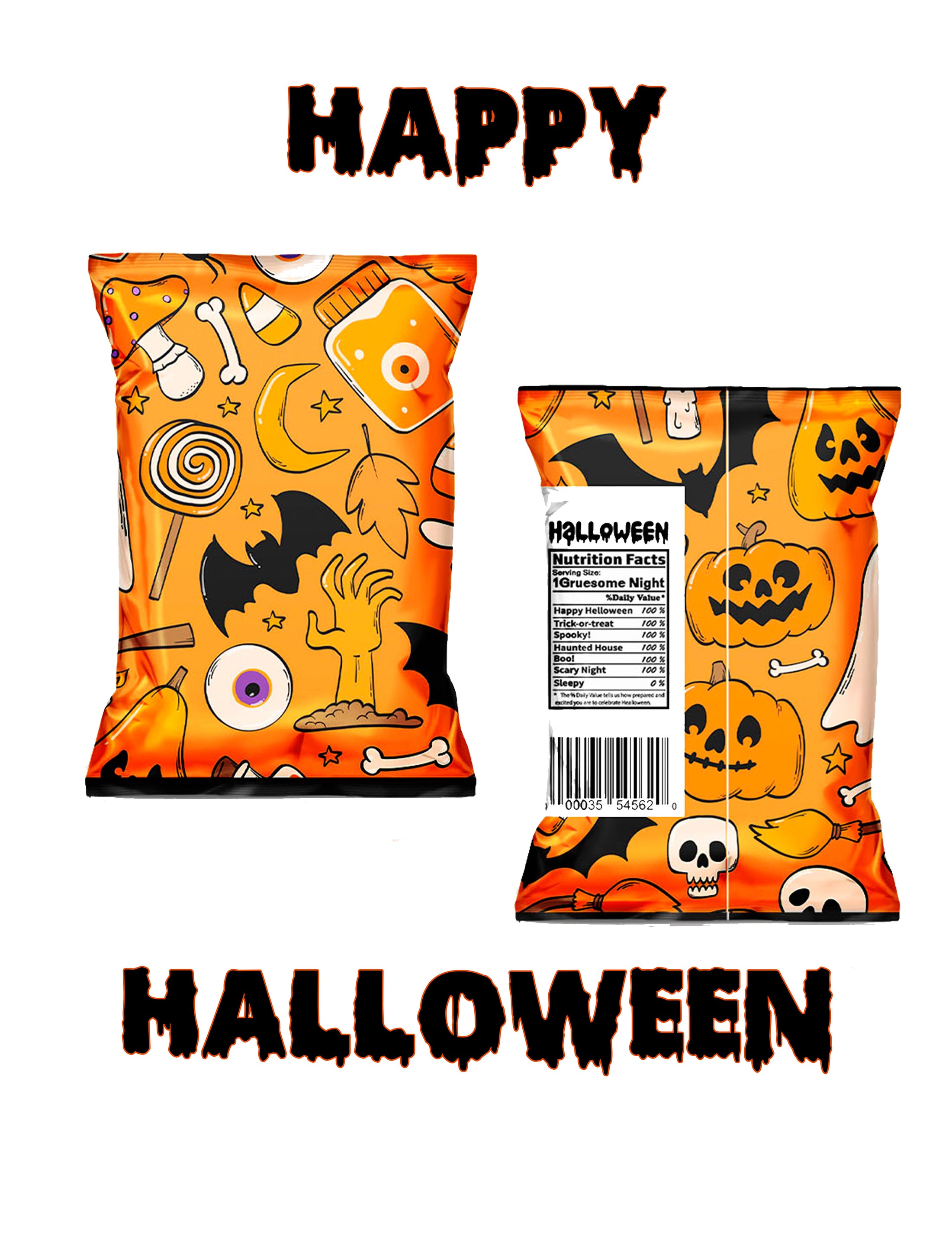 DIY Free Halloween Chip Bag Easy Custom Treats for Your Party
