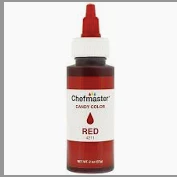 Colorante de caramelo rojo Chefmaster, 2 oz.