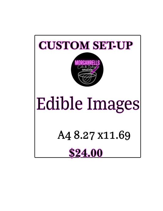 A4 8.27 X 11.69  Edible Image w/Custom Set-Up