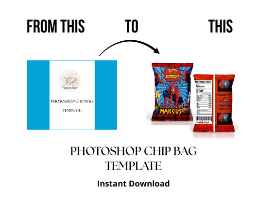 Photoshop Chip Bag Template and Mockup