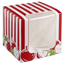 Candy Apple Boxes (Red&White)- 12 Count