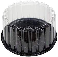6 Inch Clear Cake Container With Black Bottom