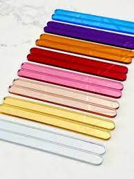Assorted Color Acrylic Popsicle Sticks