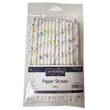 Celebakes Paper Straws- Baby
