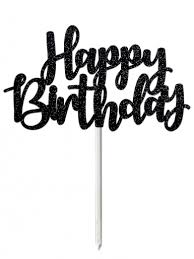 Birthday Toppers- Black