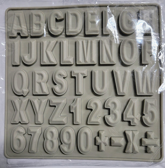 Alphabet Silicone Mold-block letters