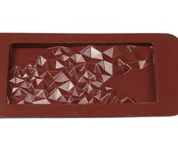 Diamond Type Candy Bar Silicone Mold- Brown