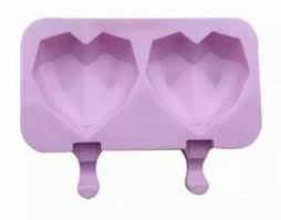 Count Geo Heart Shaped Cakesicle Mold- Lavender