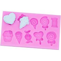 Pink Mini Ice cream& Candy Silicone Molds