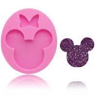 Molde de silicona de Mickey/Minnie Mouse con lazo