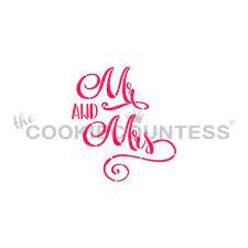 Cookie Countess Stencil - Mr & Mrs