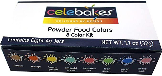 Celebakes Powder Food Color 8-Color Kit 1.1oz
