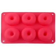 Donut Mold- Red 6 cavity