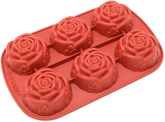 Flower/Rose Silicone Mold- 6 Cavity